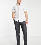 New Look Skinny Smart Pants In Dark Gray Check