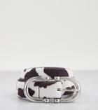 Glamorous Exclusive Waist And Hip Jeans Belt In Cow Print With Silver Hardware-multi