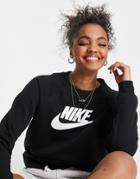 Nike Essentials Logo Crew Neck Sweat In Black