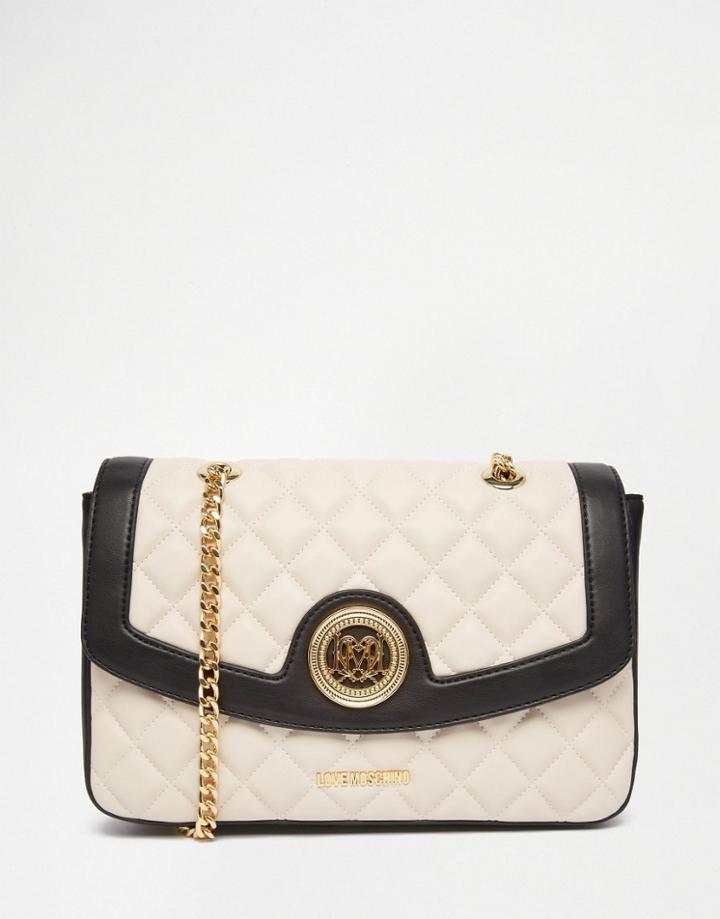 Love Moschino Quilted Shoulder Bag In Contrast Color - Multi