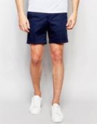 Noak Shorts With Turn Up In Super Skinny Fit - Navy