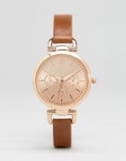New Look Rose Gold Link Detail Watch - Black