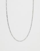 Wftw 3mm Figaro Chain Necklace In Silver