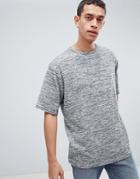 Dead Vintage Oversized Fit T-shirt In Space Dye - Gray