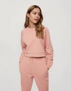 Miss Selfridge Crew Neck Sweatshirt In Rose Pink