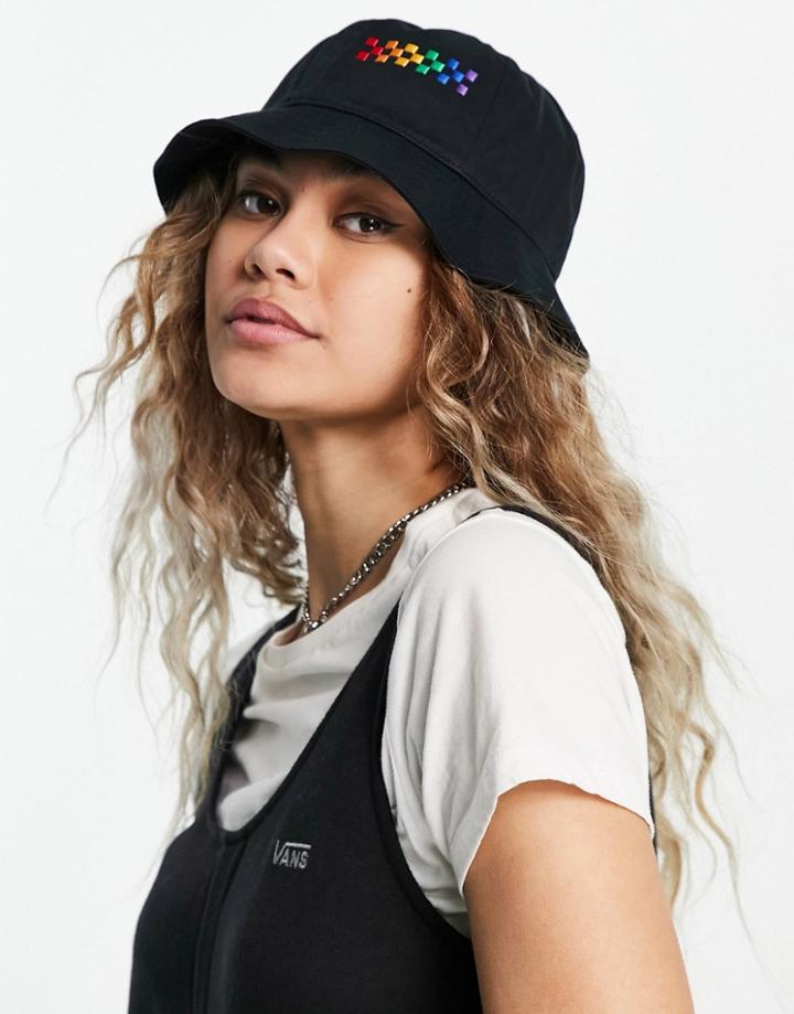 Vans Pride Bucket Hat In Black