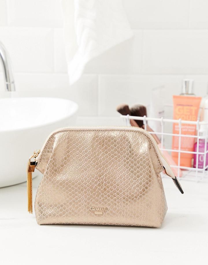 Dune Makeup Bag In Rose Gold - Gold