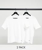 Nike Cotton Stretch 2 Pack T-shirts In White