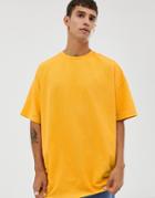 Asos Design Oversized T-shirt In Pique In Yellow