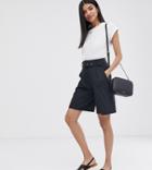 Vero Moda Tall Aware Belted Tailored City Shorts - Black