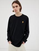 Weekday Sweatshirt With Mushroom Embroidery In Black - Black