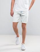 Celio Denim Shorts In Bleached Wash - Blue