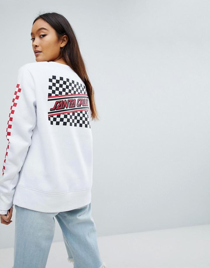 Santa Cruz Sweat With Back Print - White