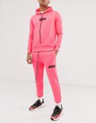 Night Addict Neon Pink Slim Fit Sweatpants-orange