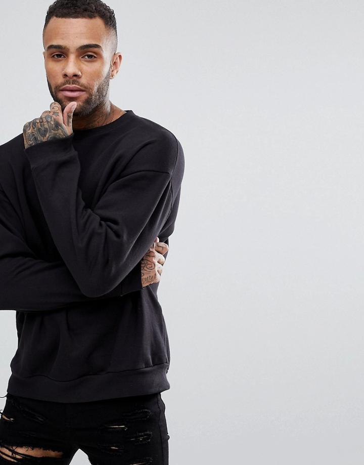 Asos Oversized Sweatshirt In Black