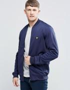 Lyle & Scott Bomber Track Top In Navy - Navy