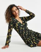 Talulah Stardust Floral Mini Dress In Black Multi