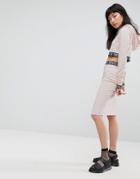 Cheats & Thieves Midi Skirt With Logo Waistband - Pink