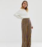 Reclaimed Vintage Inspired Satin Pants In Stripe Print-multi