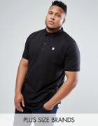 Le Breve Plus Curved Hem Polo With Back Panelling - Black