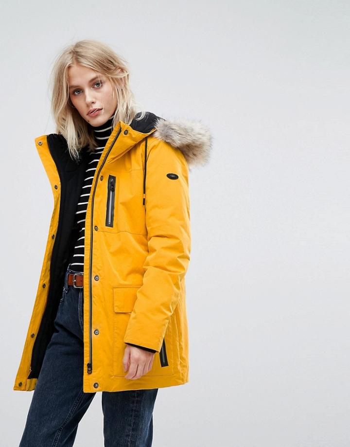 Esprit Down Parka Jacket - Yellow
