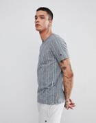 Champion Striped T-shirt In Gray - Gray