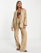 Vero Moda Aware Recycled Blend Oversized Blazer In Camel - Part Of A Set-neutral