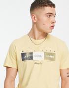 Jack & Jones Logo T-shirt In Pale Yellow