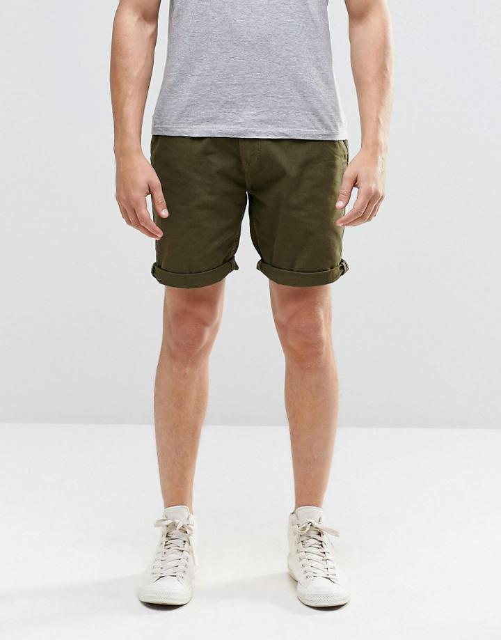 Brave Soul Chino Shorts - Green