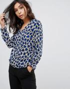 Vero Moda Leopard Print Blouse - White
