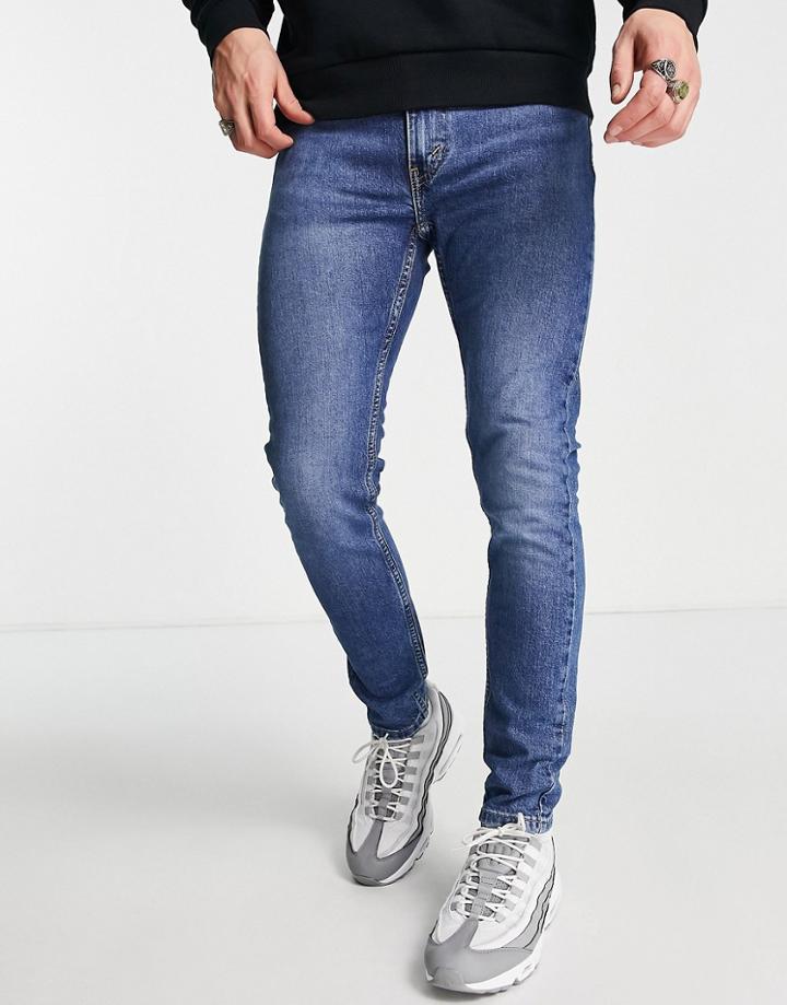 Levi's 519 Super Skinny Jeans In Blue Wash-black