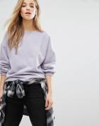 New Look Balloon Sleeve Sweater - Purple
