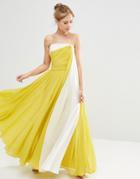 Asos Salon Color Block Cami Maxi Dress - Multi