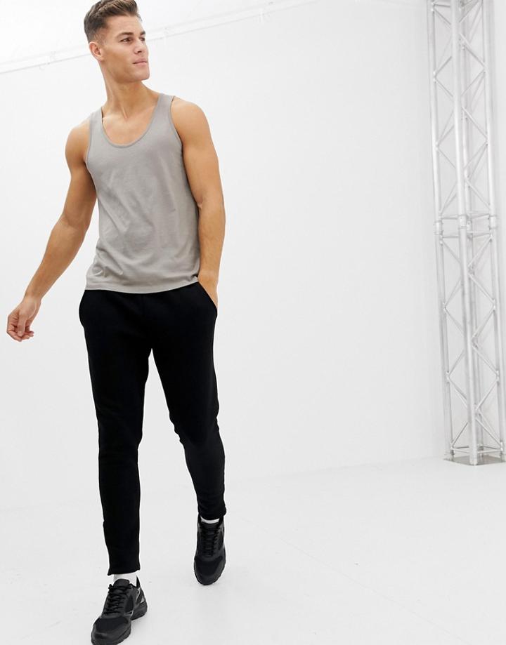 Asos Design Organic Tank In Beige - Beige
