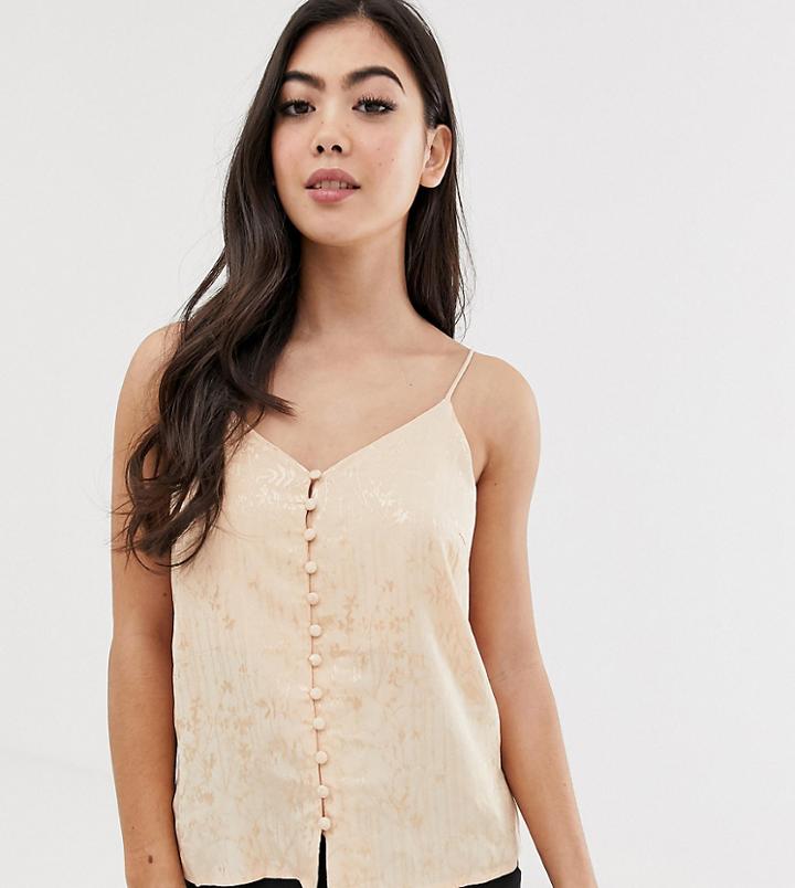 Y.a.s Petite Floral Satin Cami Top-orange