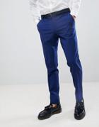 Esprit Slim Fit Suit Pants In Royal Blue - Blue