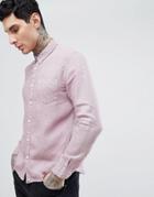 Pretty Green Slim Fit Collingwood Button Down Shirt In Pink - Pink