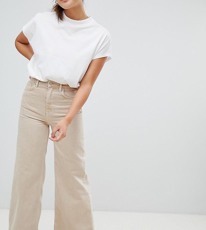 Weekday Ace Wide Leg Jeans With Organic Cotton In Mid Blue