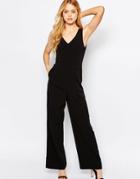 Only Mia Flared Leg Jumpsuit - Black