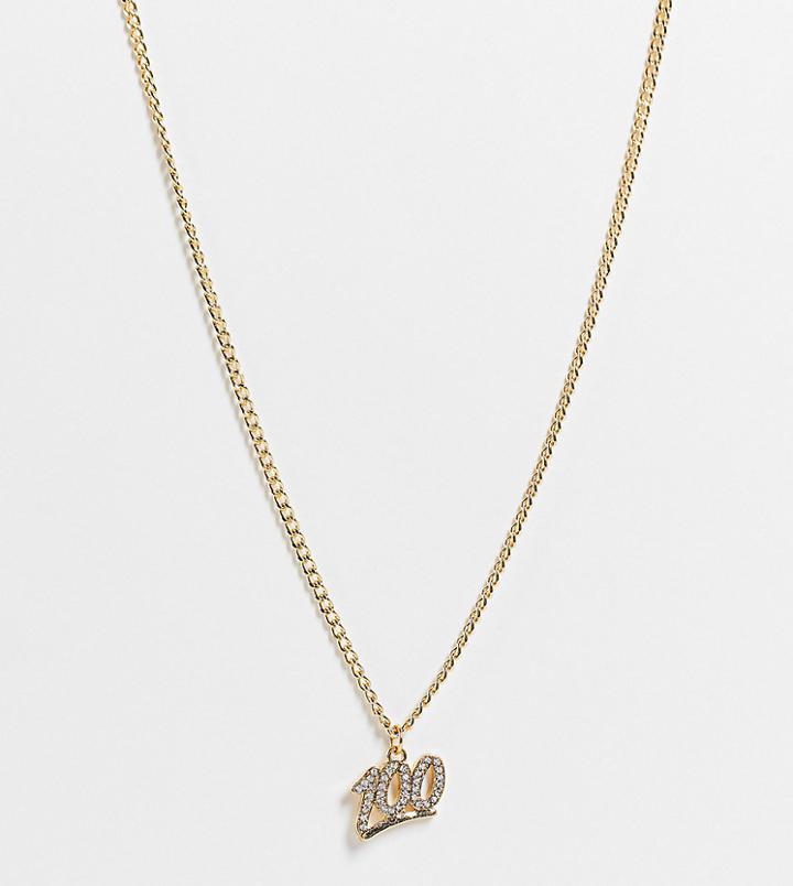 Wftw 100 Necklace In Gold