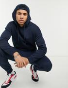 Jack & Jones Originals Drop Shoulder Hoodie In Navy