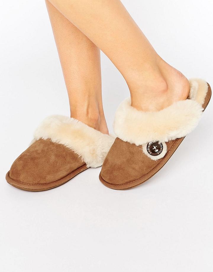 Bedroom Athletics Molly Sheepskin Mule Slipper - Brown