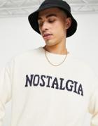 New Look Relaxed Nostalgia Knitted Sweater In Off White