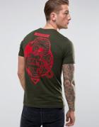 Friend Or Faux Caddick Back Print T-shirt - Green