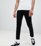 Asos Design Tall Super Crop Skinny Jeans In Black - Black