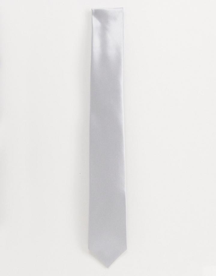 Gianni Feraud Plain Silver Tie