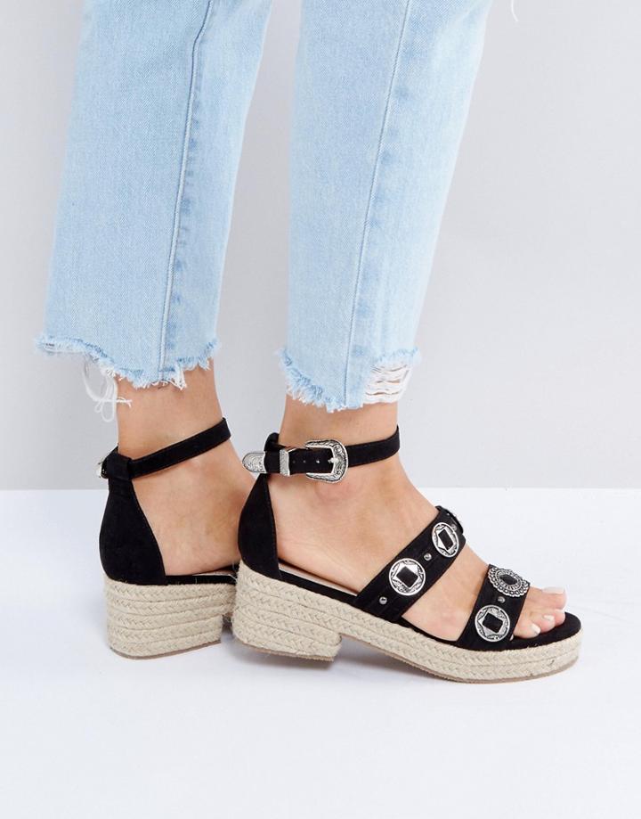 Asos Tequila Western Sandals - Black