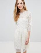 Ganni Parker Lace Mini Dress - White