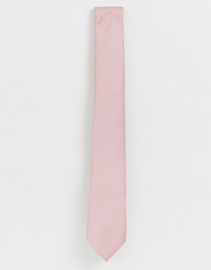 Burton Menswear Tie In Light Pink - Pink