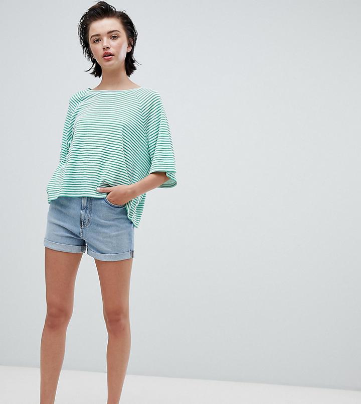 Weekday Shorts With Rolled Hem-blue